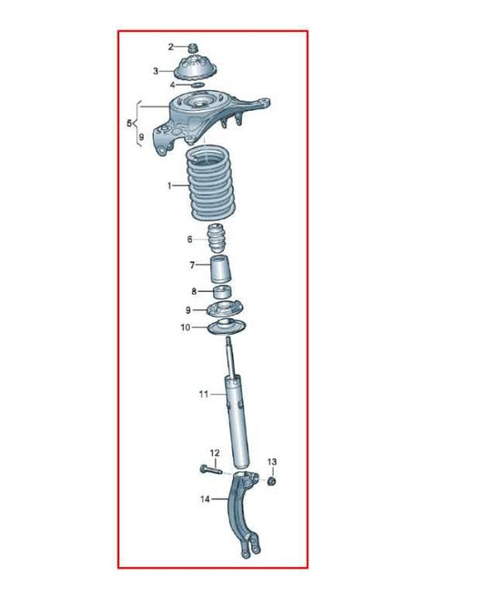 2013-16 Audi S4 Premium Plus 3L AWD Front Left Side Shock Strut Absorber *ReaD* - Alshned Auto Parts