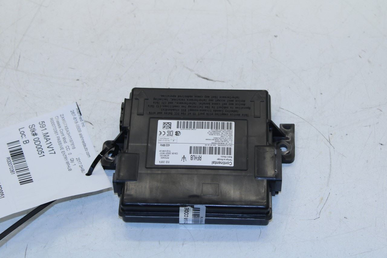 2017-20 Maserati Ghibli 3.0L Rear Roof Keyless Passive Entry Control Module ECU - Alshned Auto Parts