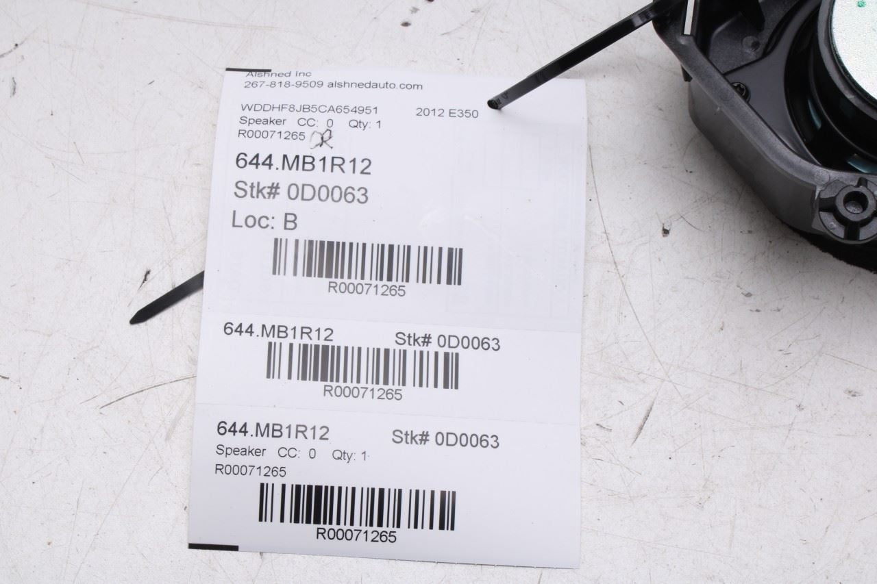 10-12 Mercedes-Benz E350 Sport 4MATIC Rear Deck Package Tray Audio Speaker *ReaD - Alshned Auto Parts