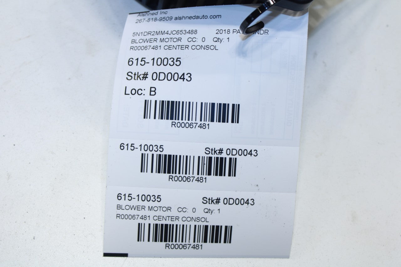 2013-24 Nissan Pathfinder SV 3.5L Rear HVAC AC Blower Fan Motor 27375-3KA0B OEM - Alshned Auto Parts