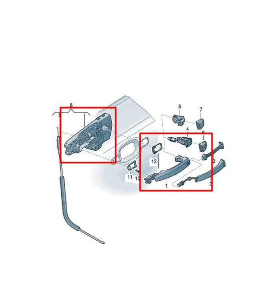10-16 Audi S4 Premium Plus 3.0L AWD Front Driver Left Side Door Exterior Handle - Alshned Auto Parts