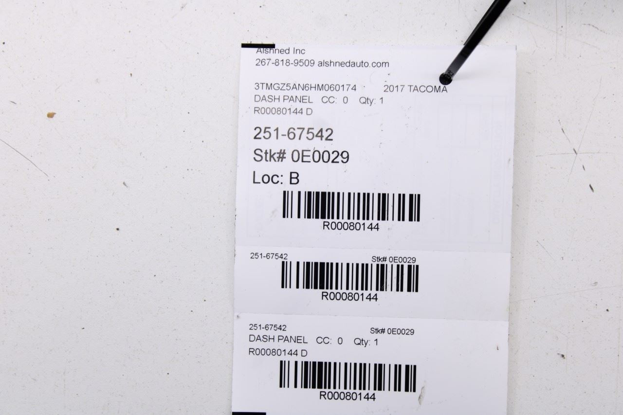 2016-2023 Toyota Tacoma Limited Right Dash Instrument Panel Upper Molding *ReaD* - Alshned Auto Parts