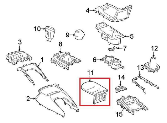 2020-24 Toyota Corolla LE Center Console Armrest Storage Lid Cover 5890502D00C2 - Alshned Auto Parts