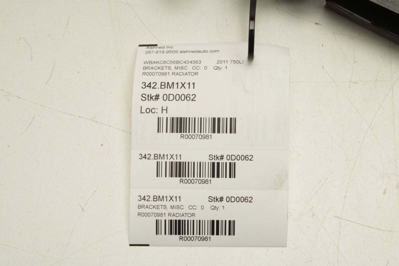 2010-2015 BMW 750Li xDrive 4.4L AWD Radiator Core Support Upper Center Tie Bar - Alshned Auto Parts