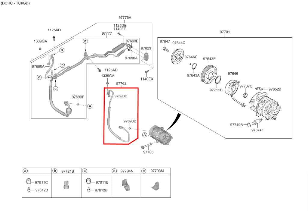 2021-23 Kia Sorento X-Line SX Prestige 2.5L AC Conditioning Discharge Hose Pipe - Alshned Auto Parts