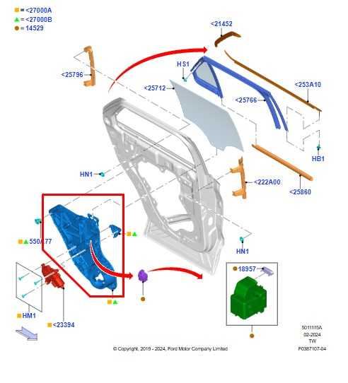 2020-2025 Ford Explorer Rear RH Door Window Regulator w/ Carrier LB5Z-5827008-A - Alshned Auto Parts