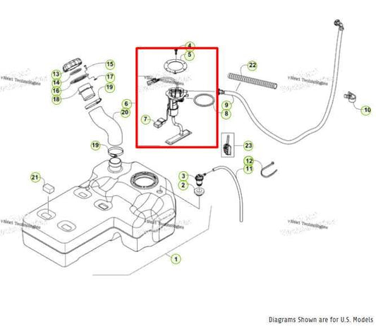 2014-2020 Arctic Cat Wildcat Trail Green 4WD Fuel Pump Assembly 0570-402 OEM - Alshned Auto Parts