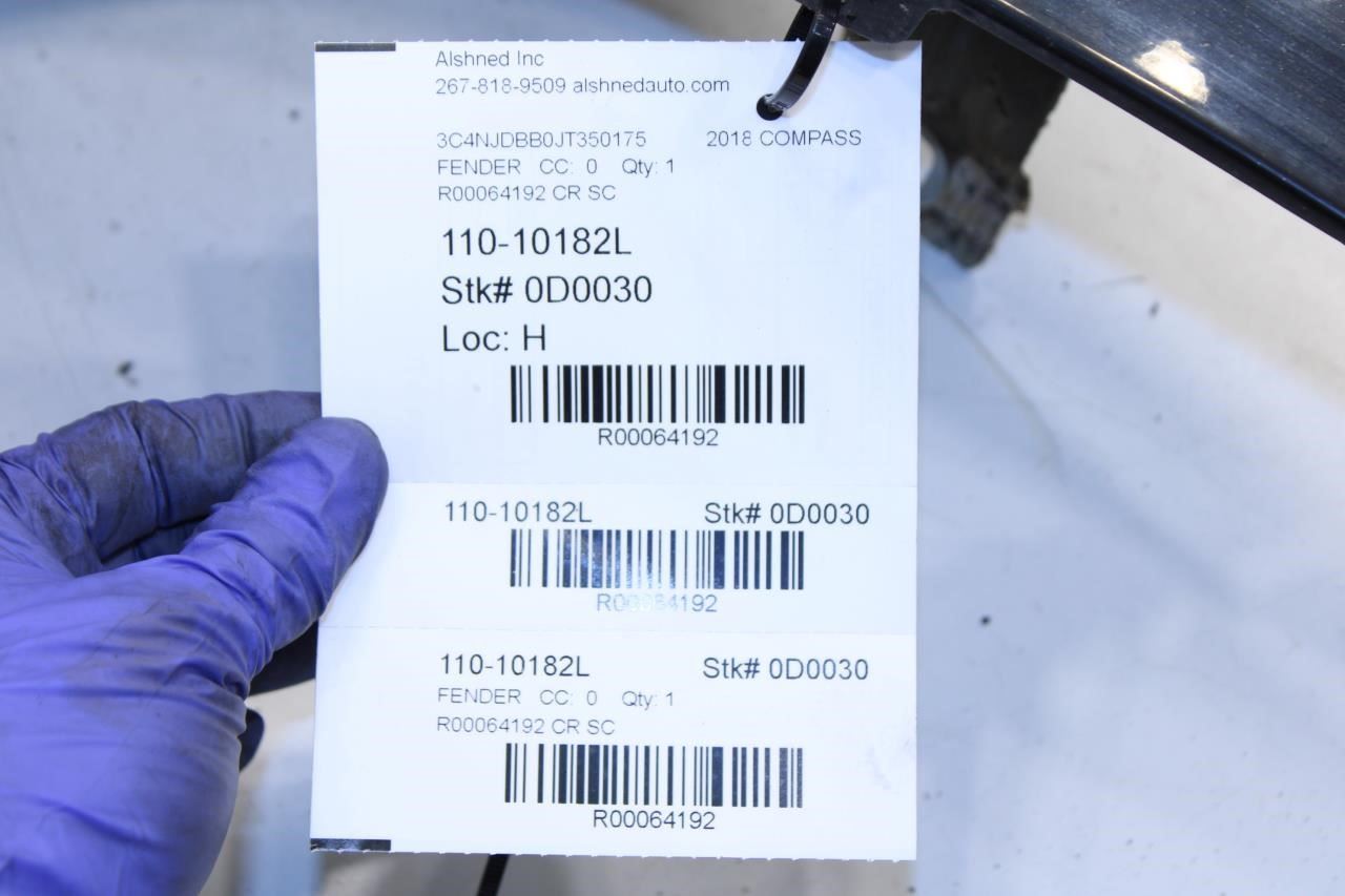 2017-2020 Jeep Compass Latitude Front Left Driver Fender Panel 68243851AA *ReaD* - Alshned Auto Parts
