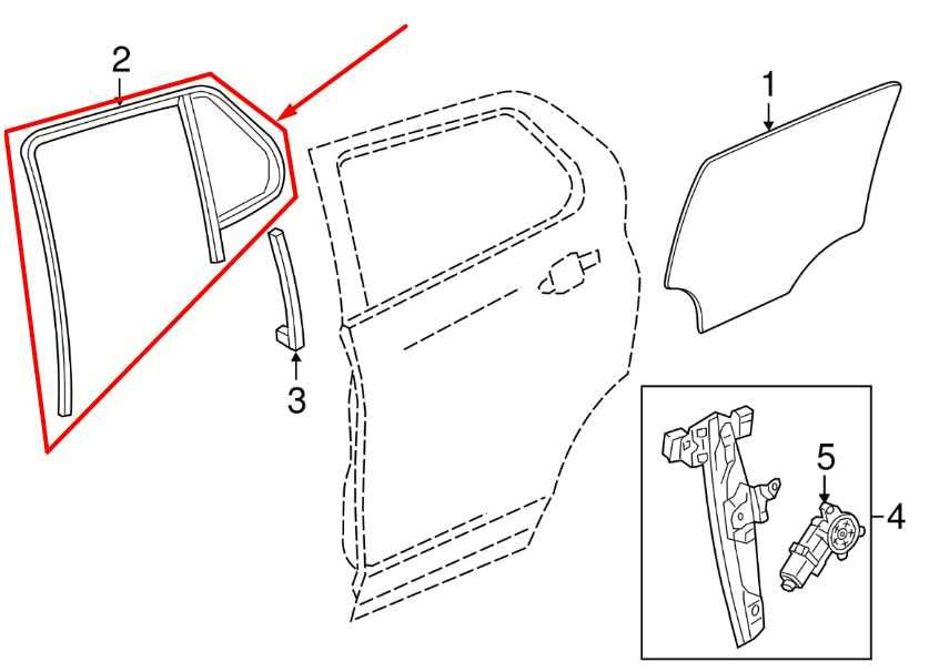 2019-24 Chevrolet Equinox LT Rear Left Door Vent Glass Run Channel Weatherstrip - Alshned Auto Parts