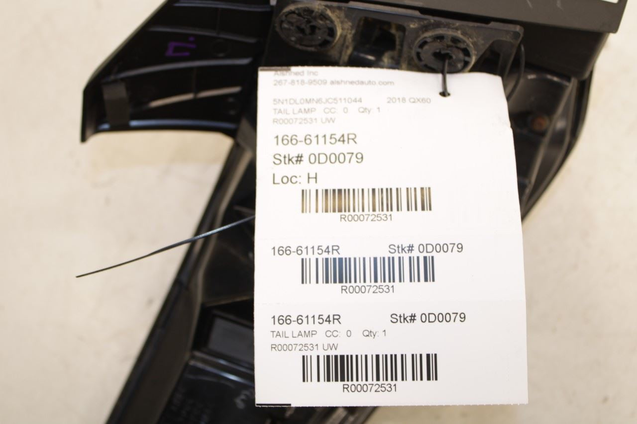 2016-2020 Infiniti QX60 Rear Right Passenger Side Tail Light Lamp 26550-9NC0A - Alshned Auto Parts