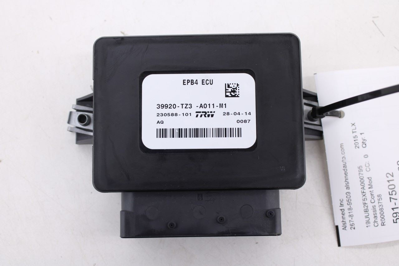 15-20 Acura TLX V6 Tech Electronic Parking Brake EPB Control Module 39920TZ3A010