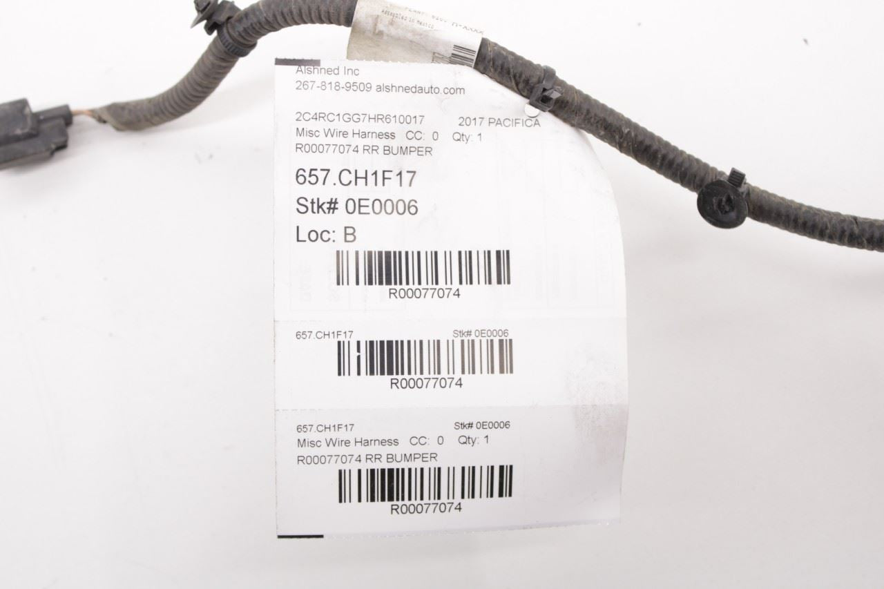 2017 Chrysler Pacifica Limited Rear Bumper Wire Harness with Parking Sensors - Alshned Auto Parts