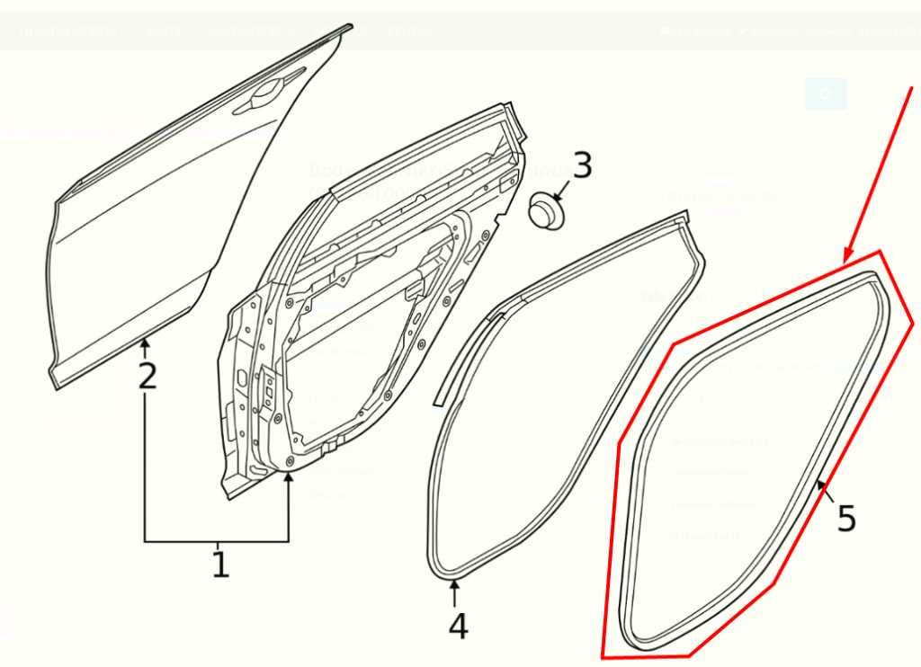2020-2022 Hyundai Sonata SE Rear Left Door Weatherstrip On Body 83110-L0000 OEM - Alshned Auto Parts