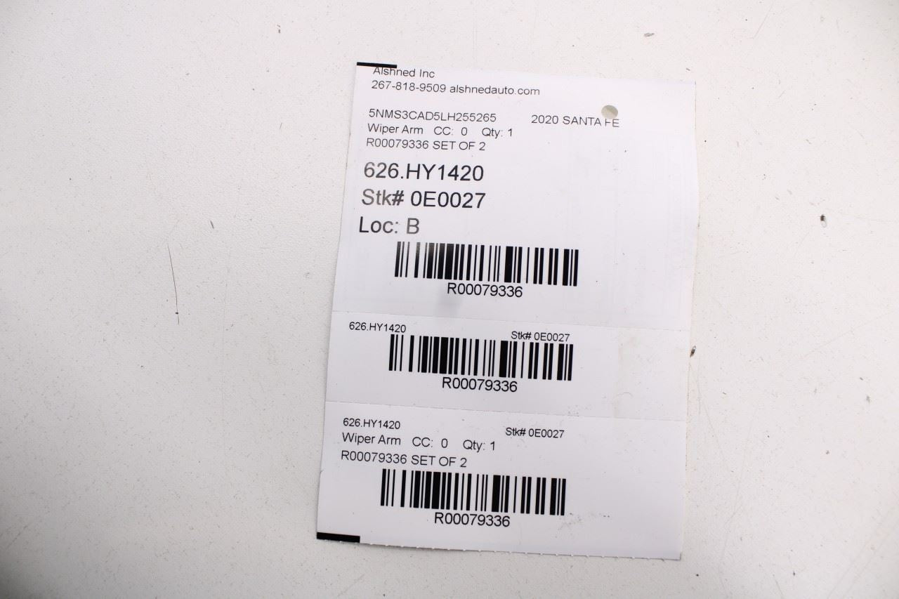 19-2023 Hyundai Santa Fe SEL Front Left and Right Side Windshield Wiper Arm OEM - Alshned Auto Parts