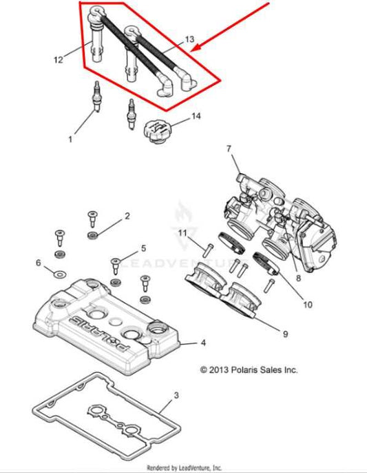 2014-2023 Polaris RZR XP 1000 Ignition Coil with Spark Plug Wire Harness Set - Alshned Auto Parts