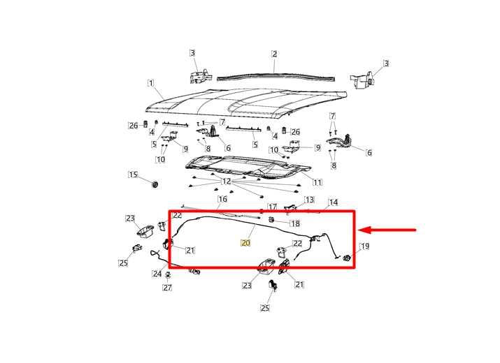 2015-2018 Jeep Renegade Hood Bonnet Release Open Cable w/ Handle 68264609AA OEM - Alshned Auto Parts