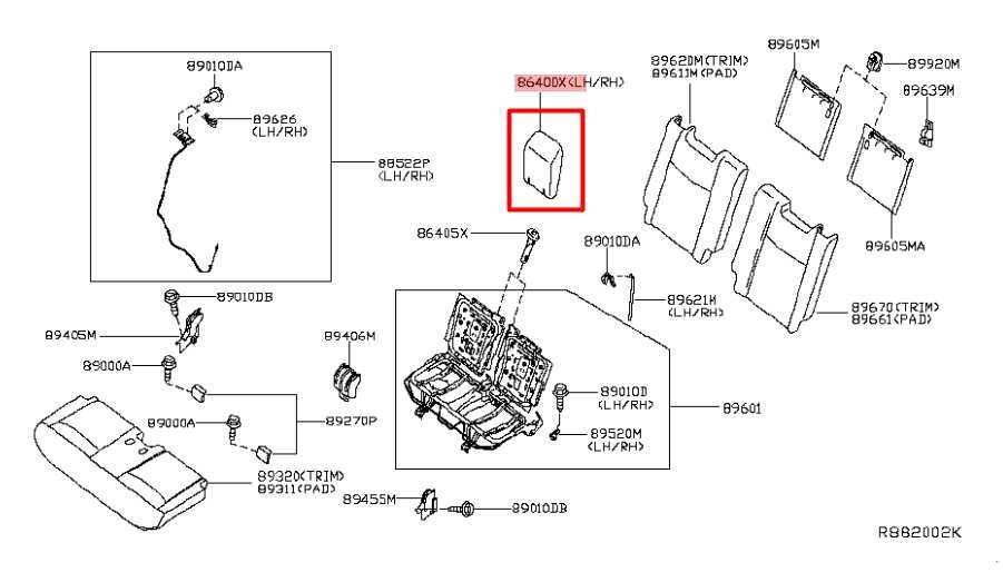 2016-20 Nissan Pathfinder SV Rear Right and Left Side 3rd Row Seat Headrest Set - Alshned Auto Parts