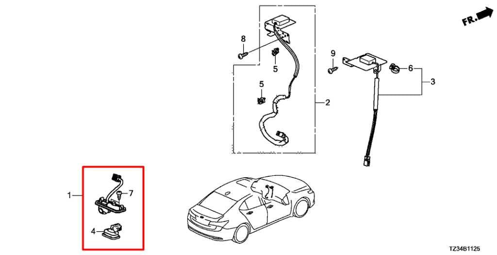 2015-18 Acura TLX Tech Rear Trunk Lid Release Switch w/ Rear View Parking Camera - Alshned Auto Parts