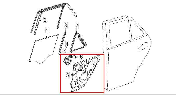12-15 Mercedes-Benz ML350 RR LH Door Window Regulator w/ Carrier Plate and Motor - Alshned Auto Parts
