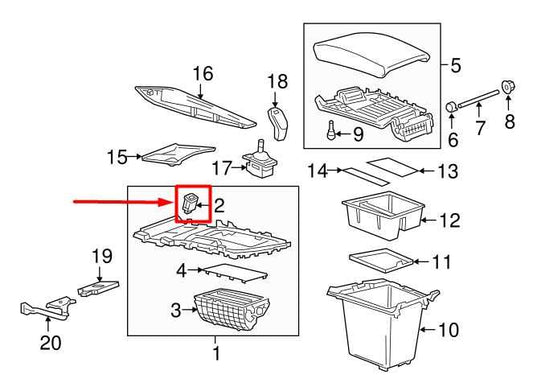 2021 Buick Enclave FR Center Console USB AUX Port w/ Navigation SD Card 84789791 - Alshned Auto Parts