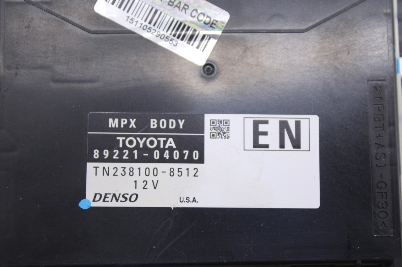 19-2023 Toyota Tacoma SR5 3.5L Multiplex Network Body Control Module 89221-04070 - Alshned Auto Parts