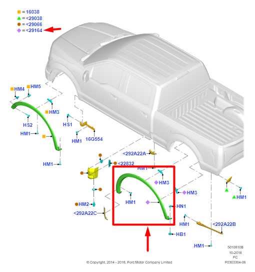 2015-20 Ford F150 Rear Left Wheel Arch Fender Flare Molding FL3Z-9929165-BA OEM - Alshned Auto Parts