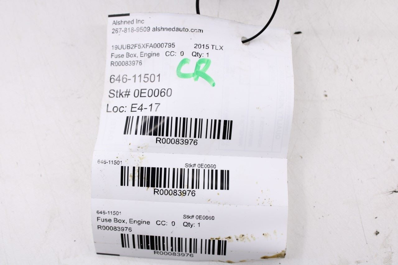 2015-17 Acura TLX Tech 3.5L Engine Fuse Relay Junction Box 32200-TZ3-A13 *ReaD*12