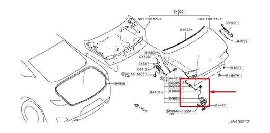 17-22 Infiniti Q60 Luxe Rear Trunk Lid Latch Lock Actuator w/ Handle 84631-5CA0A - Alshned Auto Parts