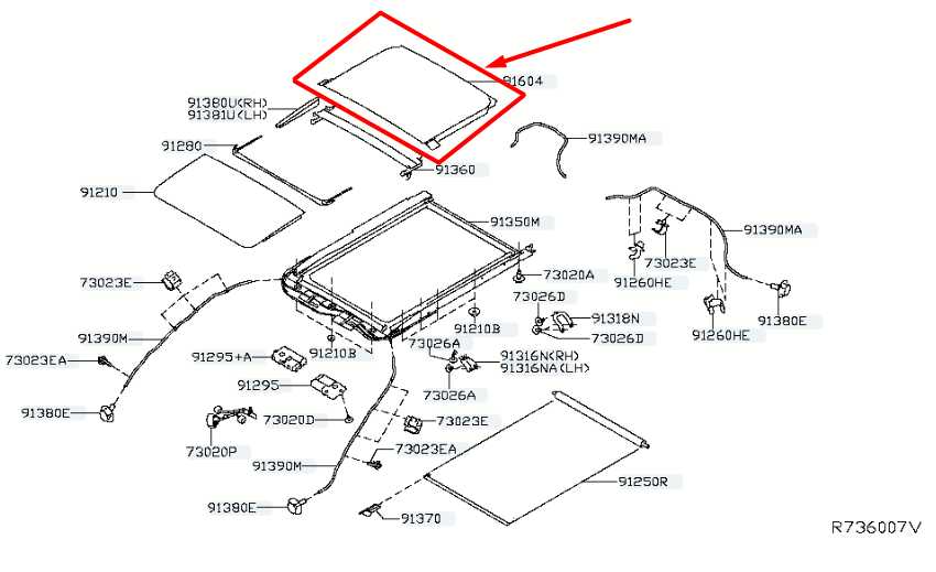 2015-2024 Nissan Murano Platinum Rear Sunroof Fixed Glass 91604-5AA1A OEM - Alshned Auto Parts