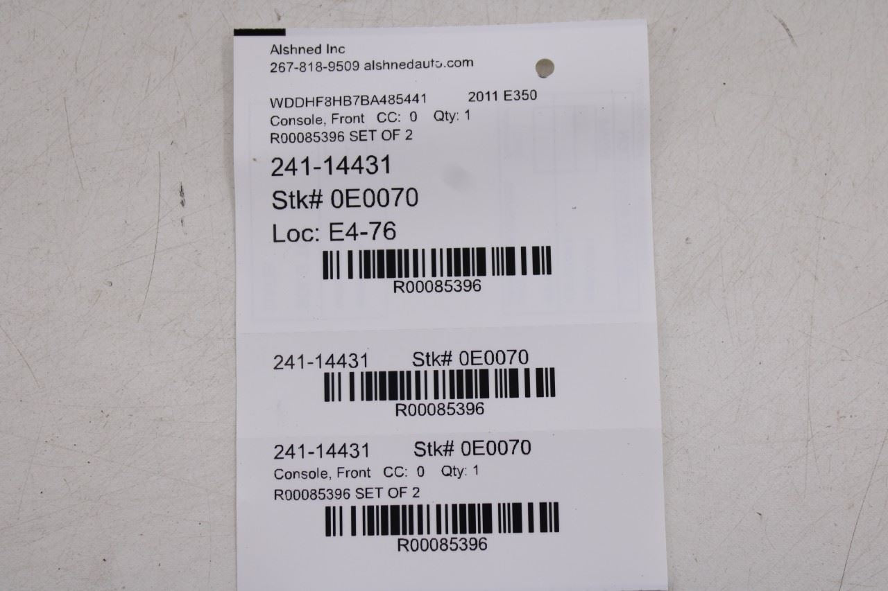 10-13 Mercedes-Benz E350 4Matic Front and Rear Center Overhead Console Set of 217