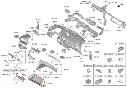 2019-21 Hyundai Veloster Dash Glove Box Door Storage Compartment Lid 84510-J3000 - Alshned Auto Parts