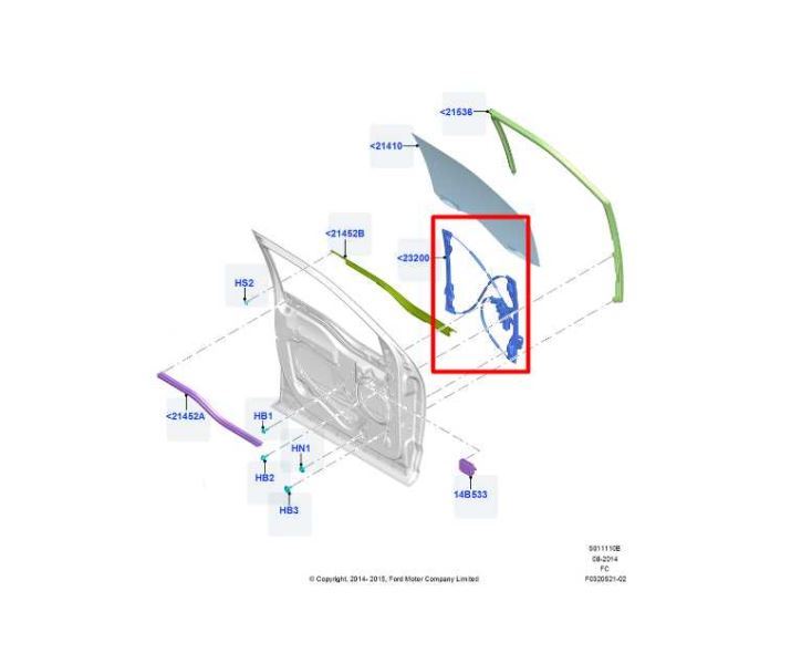 2015-2020 Ford F150 FR LH Side Door Window Regulator w/ Motor FL3Z-1523201-H OEM - Alshned Auto Parts