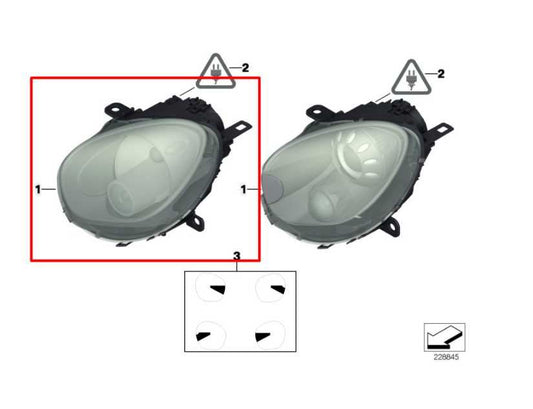 11-16 Mini Countryman Cooper S 1.6L Front Driver Left Side Headlight Lamp *ReaD* - Alshned Auto Parts