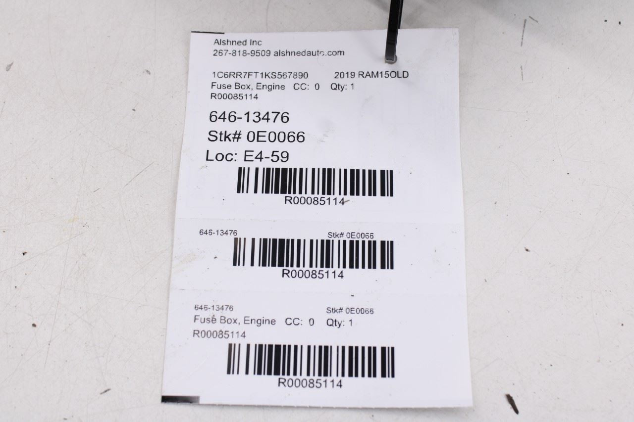 2014-24 Ram 1500 Classic Quad Cab Intelligent Power Distribution Center Fuse Box - Alshned Auto Parts