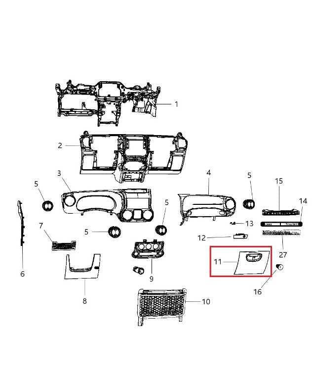 2011-2018 Jeep Wrangler Sport 2dr Glove Box Storage Compartment 1PJ291X9AB OEM - Alshned Auto Parts
