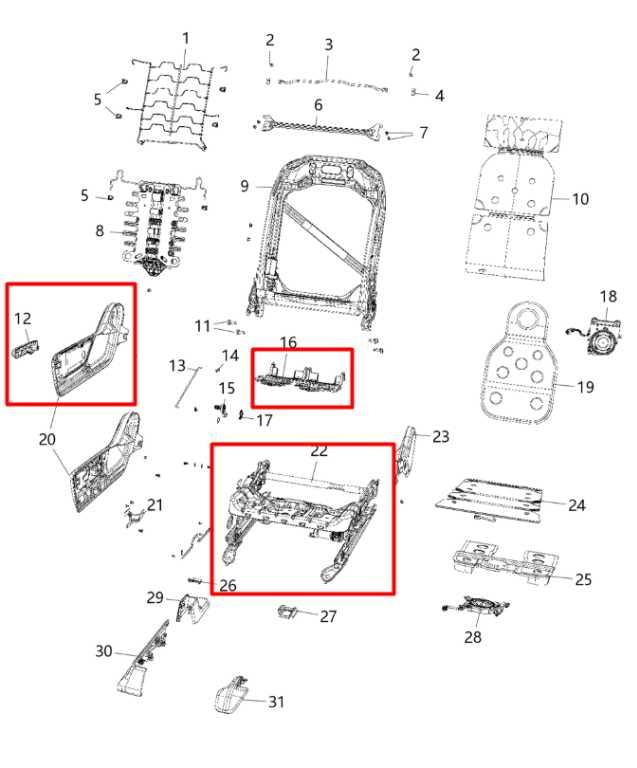 19-25 Ram 1500 Big Horn Crew Cab Front Passenger RH Side Seat Lower Track Frame - Alshned Auto Parts