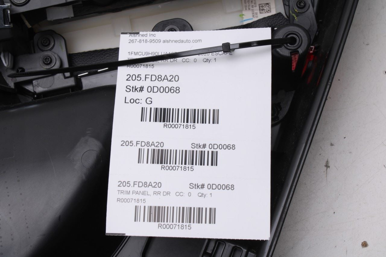 2020-2022 Ford Escape SEL Rear Left Driver Side Door Trim Panel LJ6Z-7827407-BB - Alshned Auto Parts