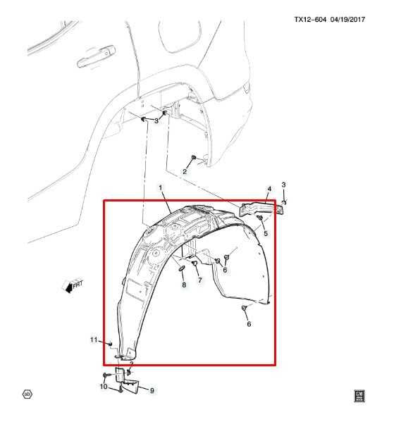 2018-2024 GMC Terrain Denali Rear Left Quarter Wheelhouse Splash Shield 84700607 - Alshned Auto Parts