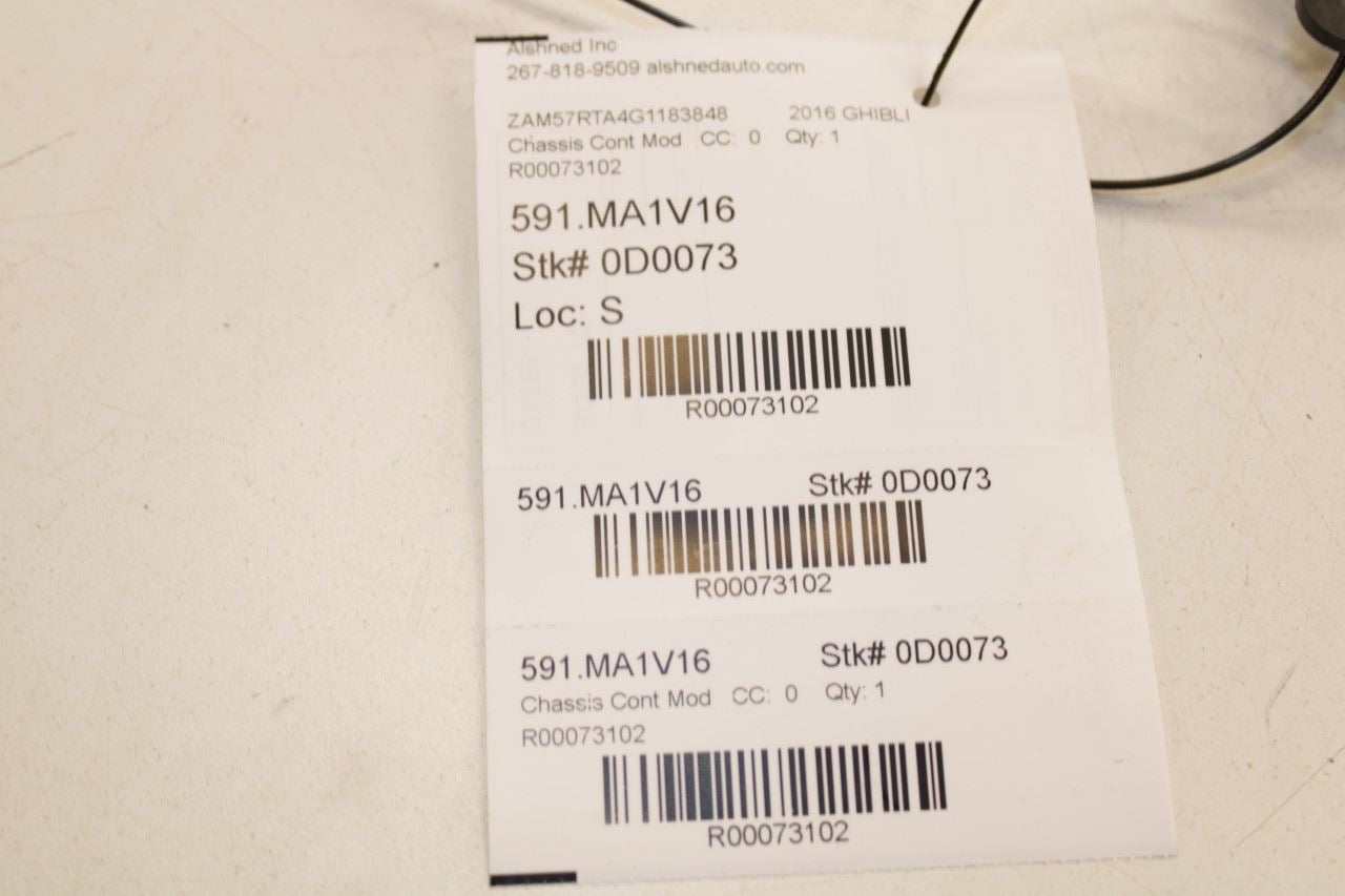 2014-16 Maserati Ghibli S Q4 3.0L Parking Assist Sensor Control Module 670004819 - Alshned Auto Parts