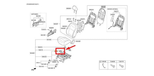 14-19 Kia Soul FR RH Seat Occupant Detection Sensor Control Module 88952-B2500 - Alshned Auto Parts