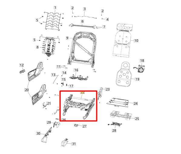 2019-2024 Ram 1500 Front RH Seat Lower Track Frame w/ Heat Module 68272071AE OEM - Alshned Auto Parts