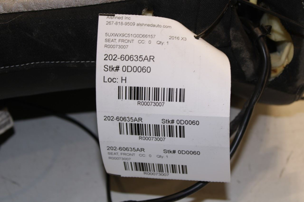 2011-17 BMW X3 xDrive28i Front Seat Passenger Right Side Backrest Upper Cushion - Alshned Auto Parts