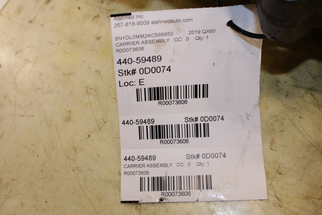 2016-2020 Infiniti QX60 Pure 3.5L AWD Rear Differential Carrier 118K 38300-3JA3D - Alshned Auto Parts