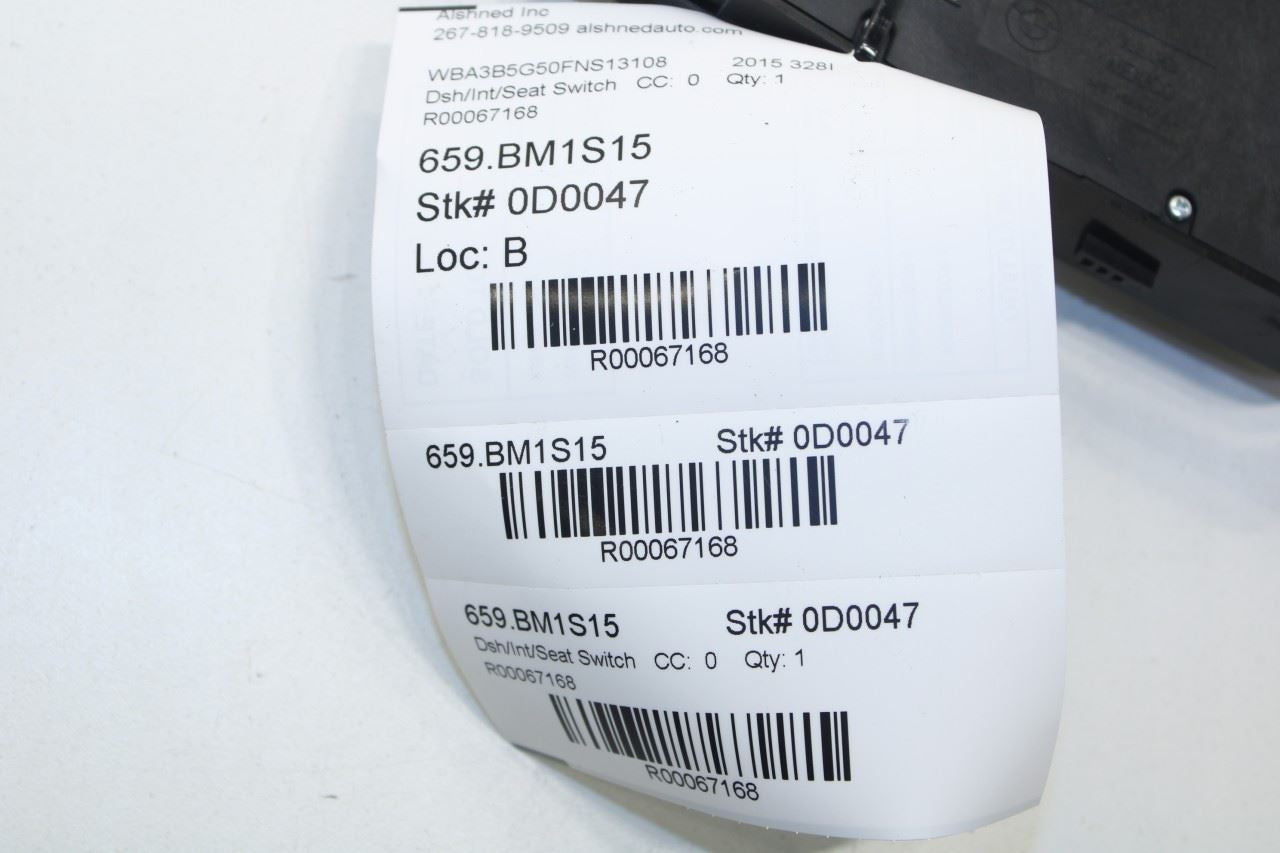 13-16 BMW 328i xDrive SULEV Front Driver LH Side Seat Adjustment Control Switch - Alshned Auto Parts