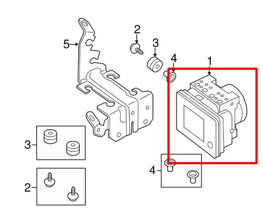 2014-2016 Mazda 3 ABS Anti Lock Brake Pump Control Module BHY1-43-7A0D OEM - Alshned Auto Parts