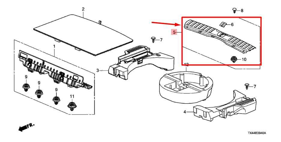 2013-2016 Acura RDX Rear Trunk Sill Plate Trim Lining Cover 84640-TX4-A010 OEM - Alshned Auto Parts