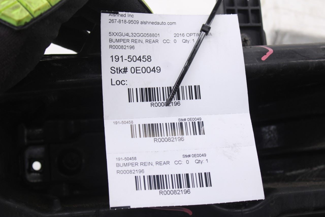 16-2018 KIA Optima EX Rear Bumper Reinforcement Impact Bar w/ Smart Key Antenna - Alshned Auto Parts