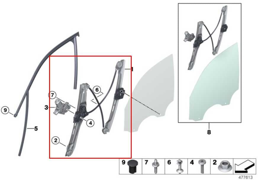 2011-17 BMW X3 xDrive28i Front Right Door Window Regulator w/ Motor 51337355636 - Alshned Auto Parts