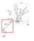 11-17 Hyundai Veloster 1.6L Steering Column Intermediate Lower Shaft 56400-2V001 - Alshned Auto Parts