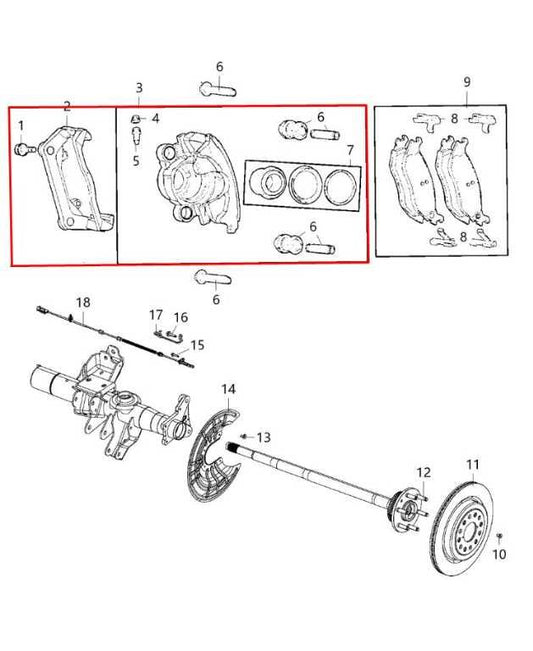 19-26 RAM 1500 Big Horn Rear Right Passenger Side Brake Disc Caliper 68412368AA - Alshned Auto Parts